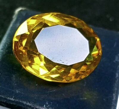 Oval Shape Superb Flawless Natural Lemon Topaz 14-15Ct Certified Loose Gemstone - Image 1 of 4