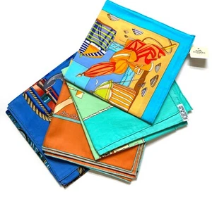 Vier Hermes Baumwollschals - Bild 1 von 9