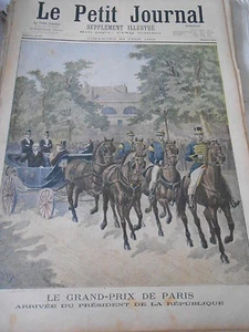 Le Grand Prix de Paris Expulsion des Zoniers Petit Journal 1895 - Picture 1 of 2