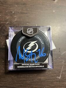 Martin St. louis Signed Autographed Tampa Bay Lightning Game Puck Canadiens