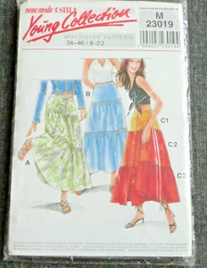 8)Schnittmuster einfach NEU Damen Stufenrock Sommer Gr 34,36,38,40,42,44,46 - Bild 1 von 5