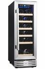 12'' 2.2 Cu.Ft 18 Bottle Built-In Wine Cooler With Stainless Steel Kalamera 