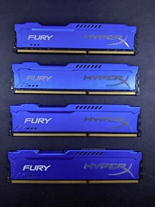 Kingston HyperX Fury 8GB DDR3-1600 CL10 240-Pin DIMM SDRAM Memory Modules (32GB) - Picture 1 of 2