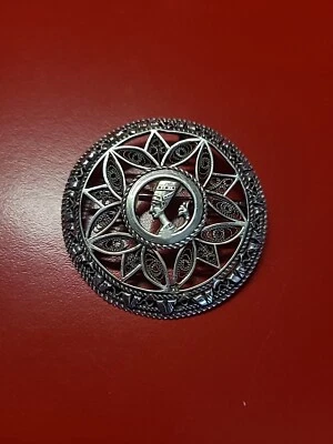 Très belle et ancienne broche argent massif ÉGYPTE  - Photo 1/4