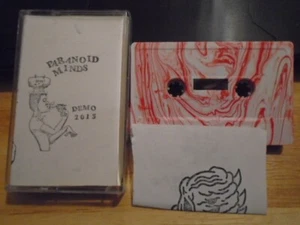 RARE OOP Paranoid Minds DEMO 2013 CASSETTE TAPE hardcore punk LIMITED #4 / 100 ! - Picture 1 of 2