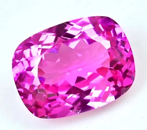 RARE Natural Mogok Pink Ruby 37.40 Ct Cushion Certified Stunning Loose Gemstone - Picture 1 of 8