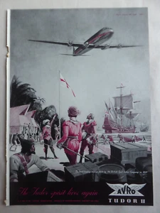 8/1946 PUB AV ROE AVRO TUDOR II AIRLINER BRITISH EAST INDIA COMPANY MAYGER AD - Picture 1 of 1