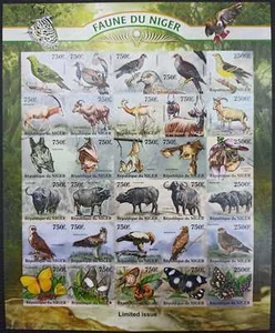 QW04 IMPERF 2013 MARIPOSAS NIGER AVES MURCIÉLAGOS ANIMALES ¡FAUNA! ÚNICO SH MNH - Imagen 1 de 1