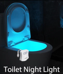 One Ailun Motion-Activated LED Toilet Nightlight, 8 Colors - Picture 1 of 11