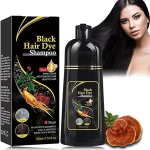 Natural Black Hair Dye Shampoo for Women Magic Instant 3 in 1 Hair Color Shampoo - Picture 1 of 5