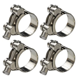 4 Pack 52-55Mm ID Range T-Bolt Hose Clamp,304 Stainless Steel Heavy Duty Tube Cl - Picture 1 of 12
