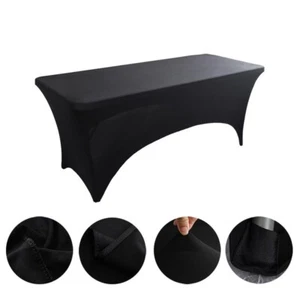 Spandex Fitted Tablecloth Rectangular Stretch Table Cover for Party Wedding - Picture 1 of 53