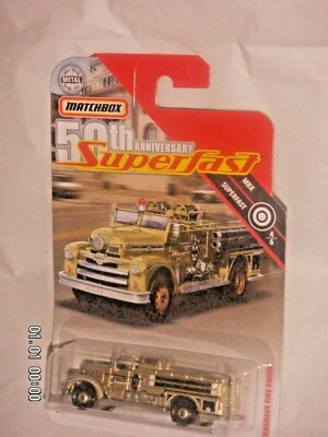 Matchbox  Seagrave Fire Engine  MBX Superfast  Gold Chase  50th Anniversary - Image 1 of 4