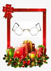 Father Christmas Glasses Spectacles Santa Xmas Costume Eyeglasses 35mm Lens