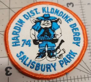 Boy Scouts Vintage Hardin Dist Klondike Derby 1974 Patch Salisbury Park - BSA - Picture 1 of 3