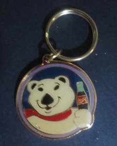 Coca-Cola Metal Key Chain Polar Bear with Coke - Picture 1 of 3