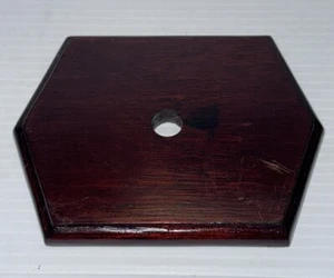Vintage SOLID WOOD Display Base 5 1/8th ”L X 3.25” W .5” Tall - Picture 1 of 6