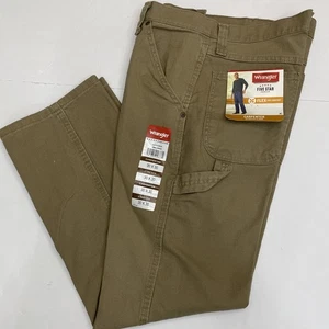 Wrangler Carpenter Size 30x30 Stretch Flex For Comfort Color Khaki Relaxed Seat - Picture 1 of 9