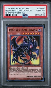 Toon Red-Eyes Toon Dragon *PSA 10* SHVI-EN036 * Super Rare *2016* Yugioh - Picture 1 of 2