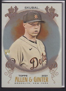 2021 Topps Allen & Ginter's Hot Box Silver Ritratto Tarik Skubal #245 Rookie RC - Foto 1 di 2