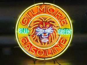 Gilmore Gasoline 24"x24" Neon Sign Light Man Cave Shop Wall Hanging Nightlight - Picture 1 of 1