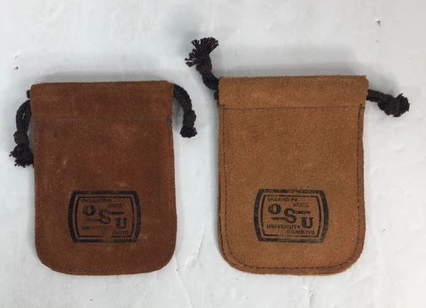 2x Oklahoma State University Cowboys NCAA Leather Coin Purse Brown / Tan Cover