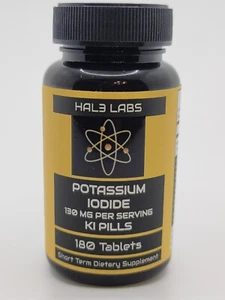Hal3 Labs Potassium + Iodide ☢130 mg ☢180 Tablets ☢Survival Kit ☢Fallout ☢SHTF - Picture 1 of 4