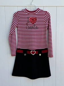 Pink & Violet Girls “I Love Santa” Christmas Dress Size XL 14/16 - Picture 1 of 3