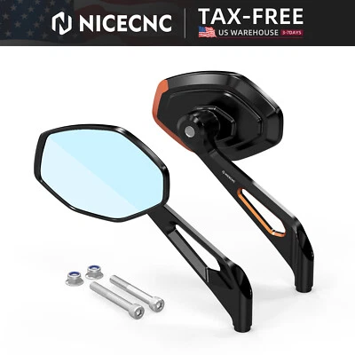 Espejos retrovisores de aluminio NICECNC para Harley Road King FLHR 1995-2013, 2017-2022 Foto 1 de 4