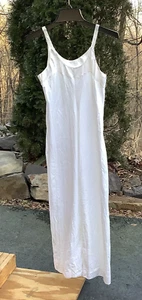 Vtg! Unbranded Off-White 100% Antron III Nylon Full Pull-On LONG SLIP Sz: 34-USA - Picture 1 of 11