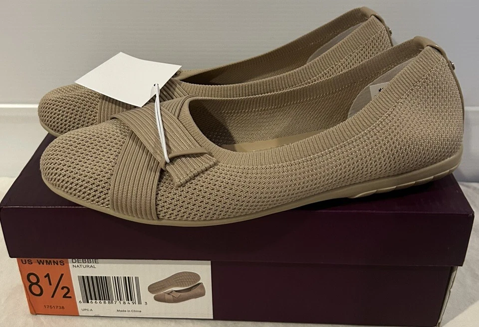 Gloria Vanderbilt DEBBIE Damas Pisos Naturales TALLA 8.5 Nuevos Con Caja Foto 1 de 4