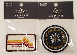Colorado Alpine Design Iron-On Patches Boulder Great Outdoors Flower 2Pk NOS - Picture 1 of 7