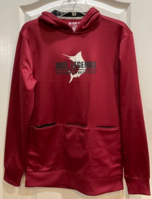 Reel Legends Men's Hoodie Sweatshirt Size S Red Boating Coozie Pockets New 22 - Image 1 of 4