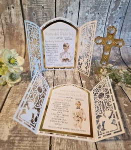 First Holy Communion card Pamiatka Pierwszej Komuni Personalised - Picture 1 of 14