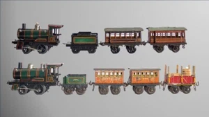 Vintage Pre-War Lot of 2 Bing Stork Leg 0/35 0-gauge Train Set (c.1908-1915) - Picture 1 of 18