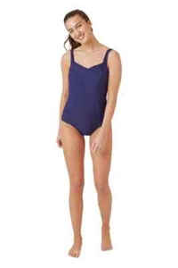 Oyster Bay Talla 16 Una Pieza Damas Traje de Natación Elástico Azul Marino - Imagen 1 de 6