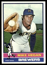 1976 Topps Mike Hegan Milwaukee Brewers #377