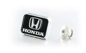 Honda Logo Lapel Pin (Black On Chrome) - Picture 1 of 2