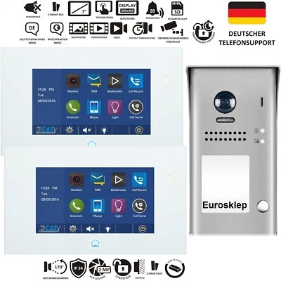 1 Familienhaus Video Türsprechanlage Video Türklingel Sprechanlage 2 Draht Bus - Bild 1 von 4