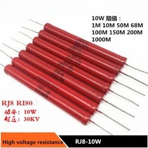 1 pieza RI80 resistencia de alto voltaje 10W 30KV 1M-10M-50M-68M-150M-200M-1G - Imagen 1 de 20