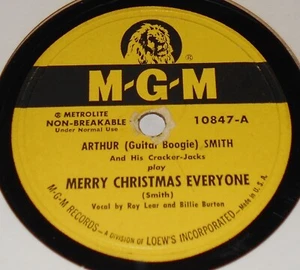 MGM 10847 Arthur Smith Feliz Navidad Todos/Campanas Jingle de Guitarra 78 RPM E - Imagen 1 de 2
