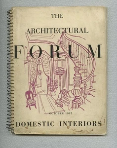 1937 Domestic Interiors ARCHITECTURAL FORUM Rohde WRIGHT Saarinen NEUTRA Lescaze - Picture 1 of 19