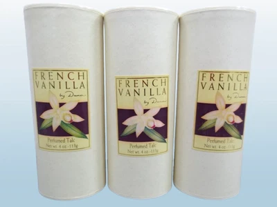 FRENCH VAINILLA POR DANA TALCO PERFUMADO 4 OZ NUEVO SIN CAJA LOTE DE 3 Foto 1 de 3