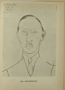 [Musique] Igor Strawinsky 1923 - par Schloezer, Cocteau ... Portrait par Picasso - Picture 1 of 1