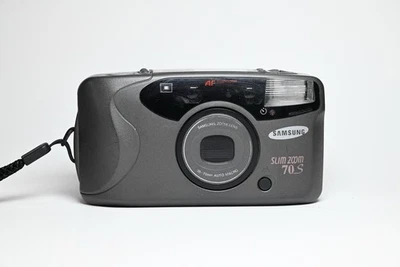 Cámara fotográfica Samsung Slim Zoom años 70 35 mm - Probada con película y lista para usar Foto 1 de 4