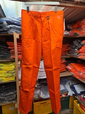 FAITHFUL Orange Proban Flame Retardant Cargo Trousers Safety Welding (Read Description)