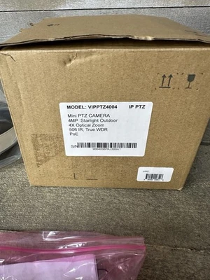 IP Mini PTZ Camera 4MP Starlight Outdoor 4x Optical Zoom 50ft IR B True WDR POE - Image 1 of 4