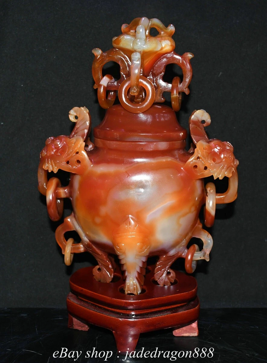 红玛瑙主要中国古董香炉| eBay