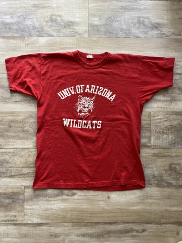 VINTAGE 80’s CHAMPION ARIZONA WILDCATS SINGLE STITCH SHIRT XL Cover