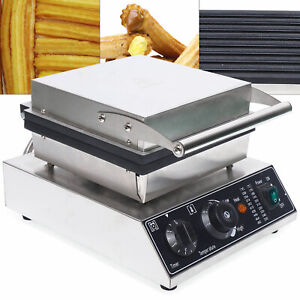 1500W Electric Churro Maker Machine Hot Dog Waffle Maker Nonstick Commercial 